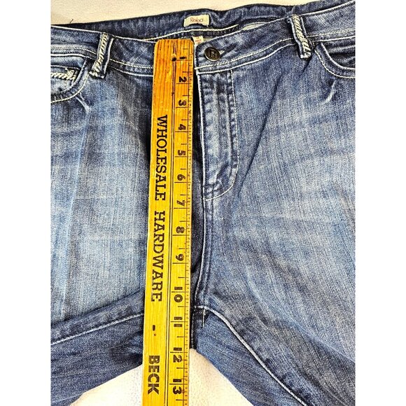 Reba Womens Stretch Denim Jeans Size 14 Bootcut Medium Wash Western Wear - Picture 4 of 8